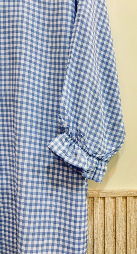 Sky Blue Check Button Down Shirt