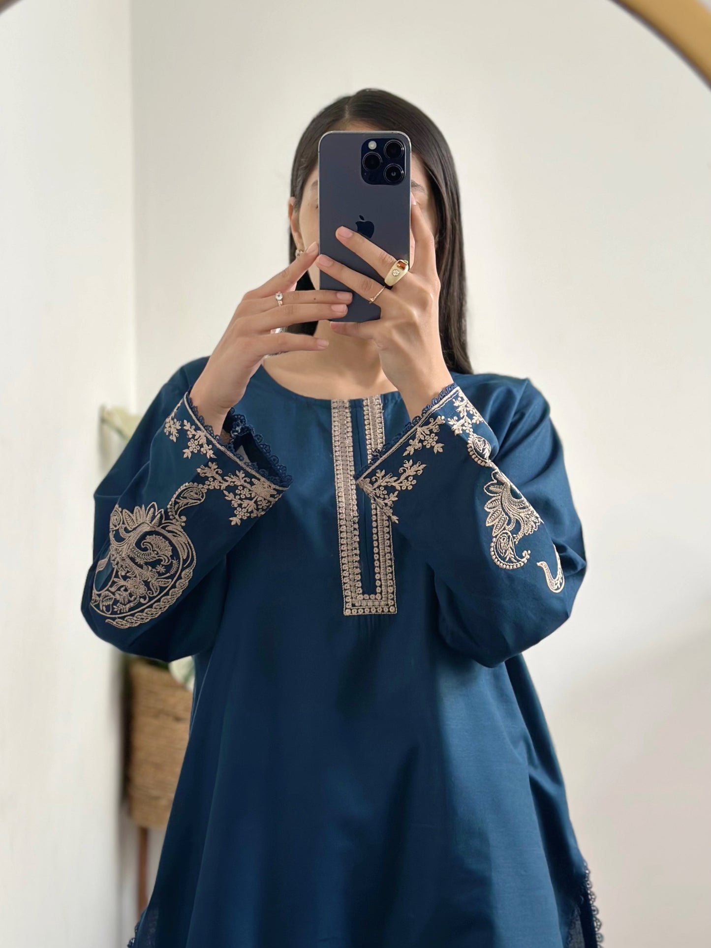 Teal Embroidered Co-Ord