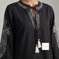 Black 2 Piece Embroidered Coord With Farshi Shalwar