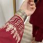 Maroon Embroidered Set