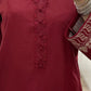 Maroon Embroidered Set