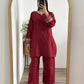 Maroon Embroidered Set