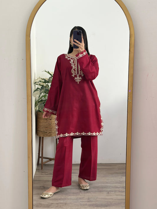 Maroon Muse Co-Ord